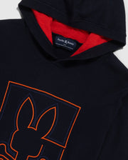 Psycho Bunny Mens Chester Hooded Sweater Navy