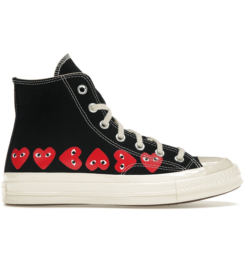 Converse Chuck Taylor All Star 70 Hi Comme des Garcons PLAY Multi-Heart Black