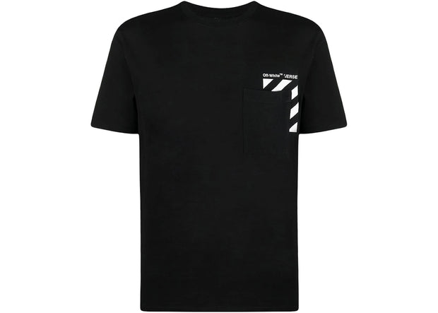 OFF-WHITE Diag-Stripe Pocket Tee Black/White