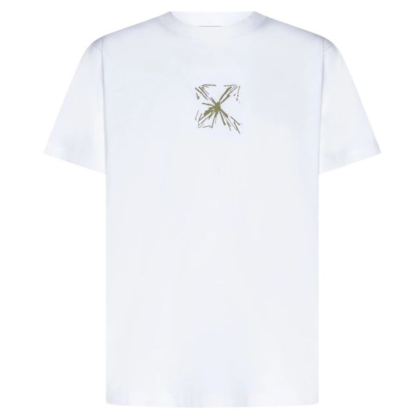 OFF-WHITE Splash Arrow Slim S/S Tee White